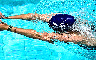 Gronkowiec pływa w bartoszyckim basenie Gronkowiec pływa w bartoszyckim basenie